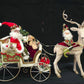 Merry Christmas Santa With Deer & Carriage 30''