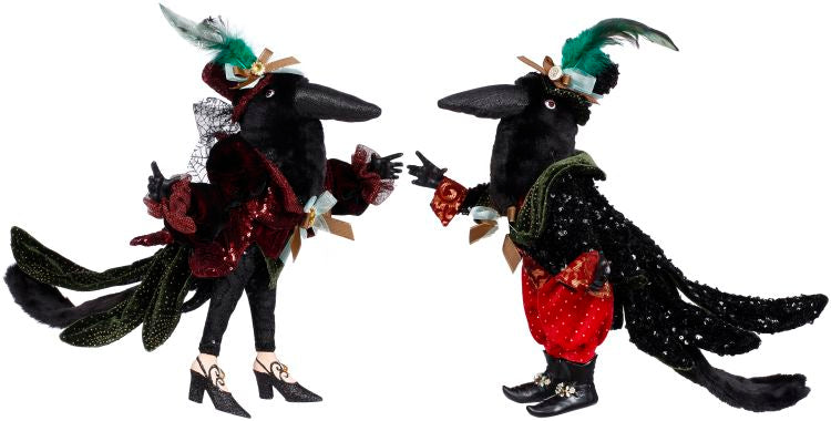 Mr and Mrs Crow, Set of 2 - 13 Inches