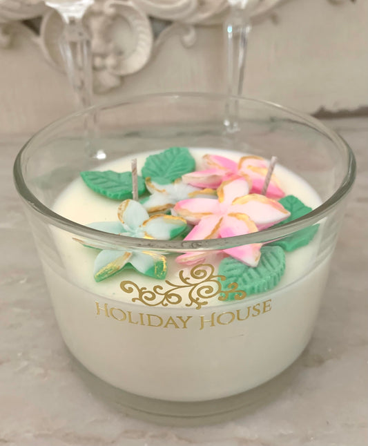 3D Jasmine Floral Candle