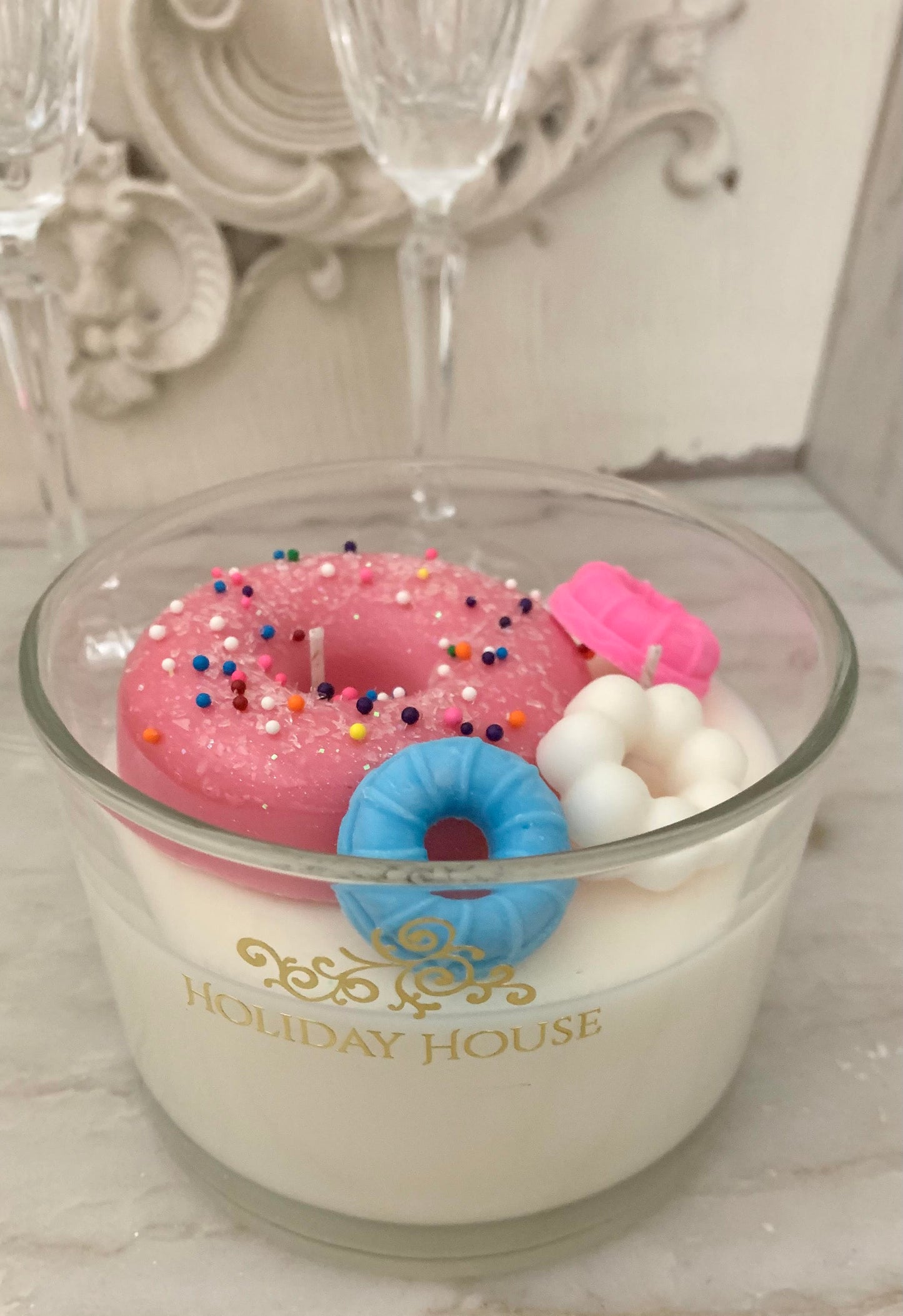 3D Pink Treats Candle