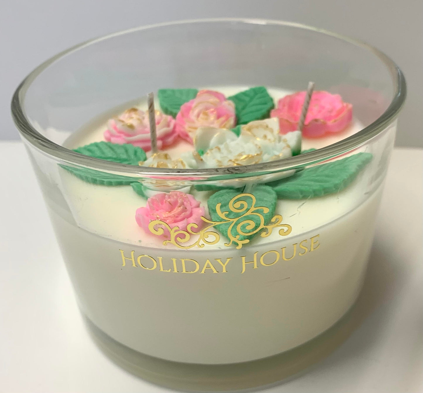 3D Rose Floral Candle