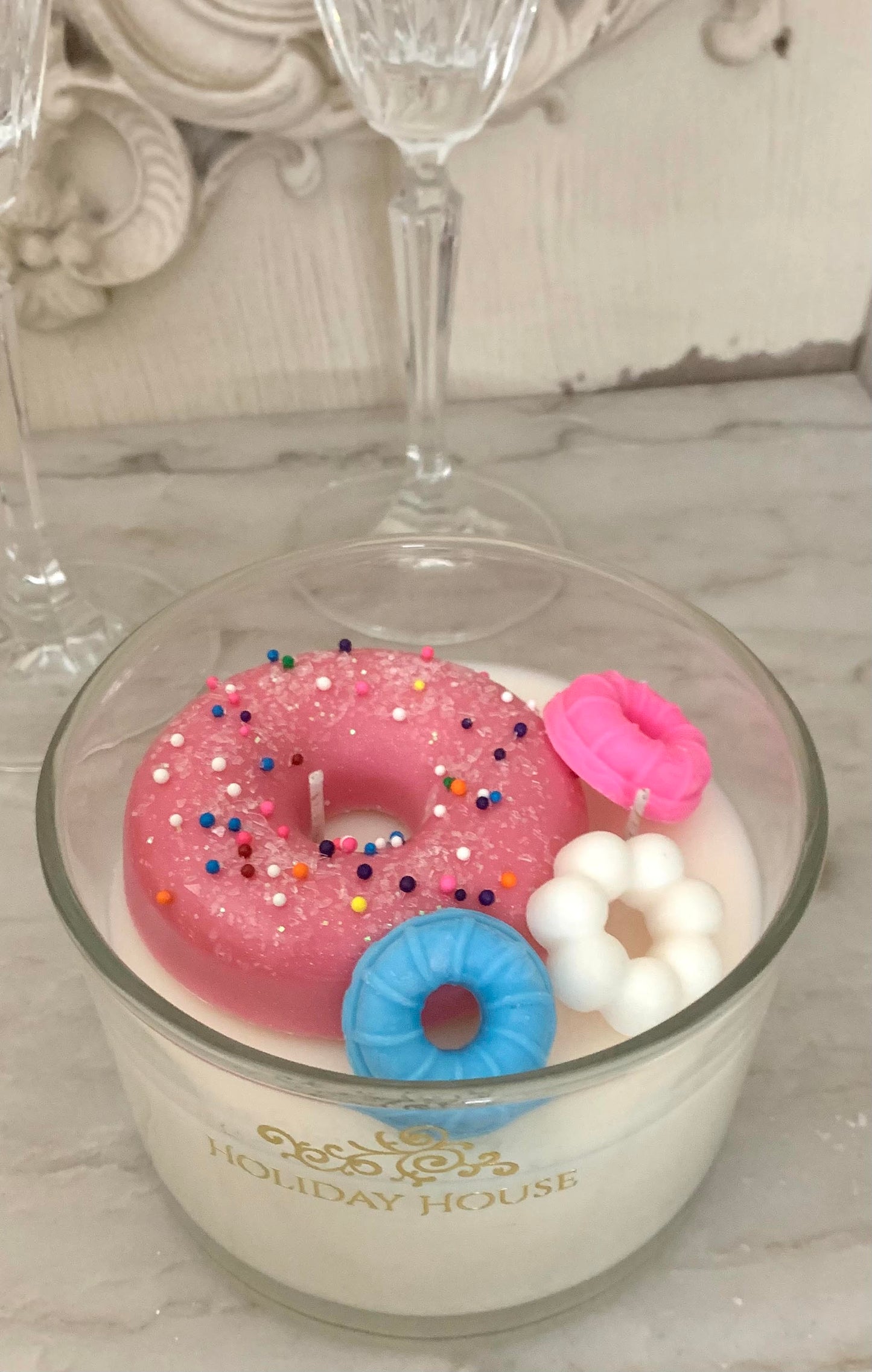 3D Pink Treats Candle