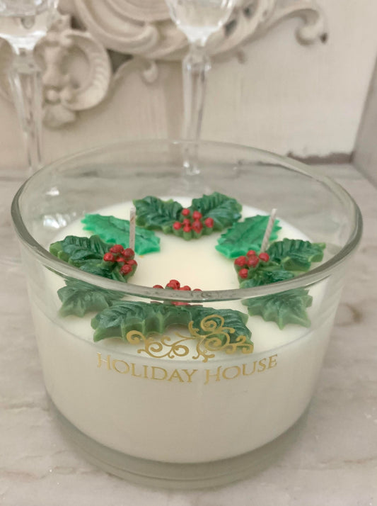 3D Christmas Wreath Candle