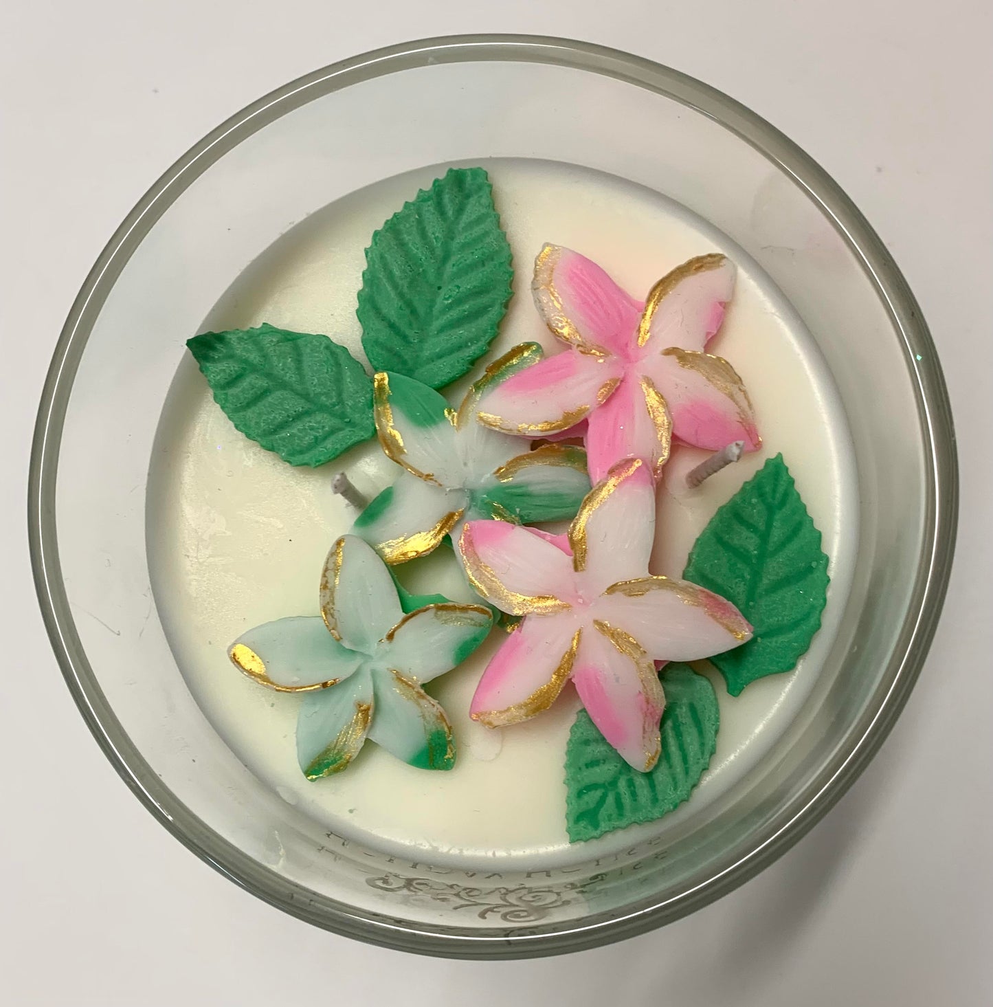 3D Jasmine Floral Candle