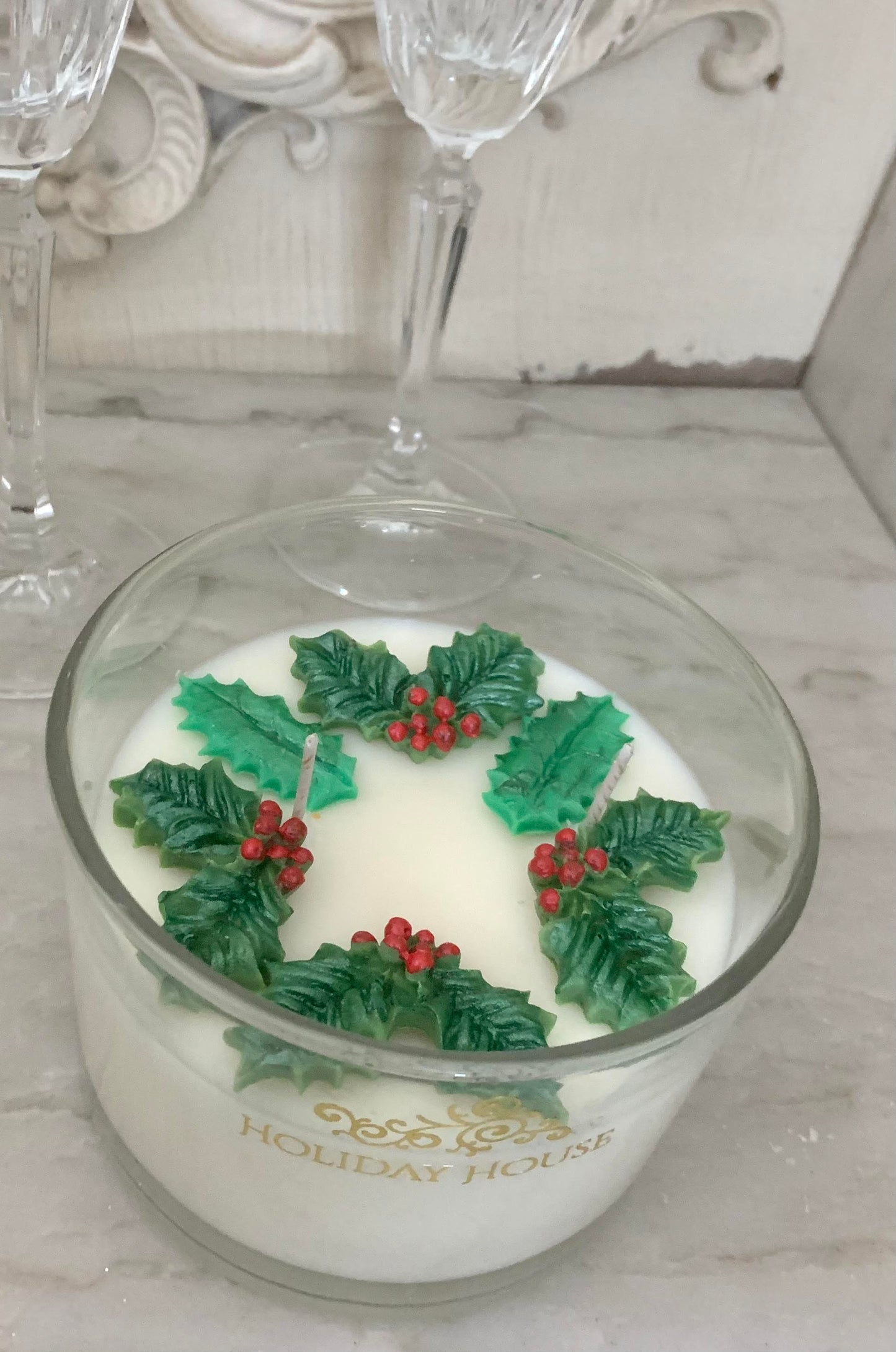 3D Christmas Wreath Candle