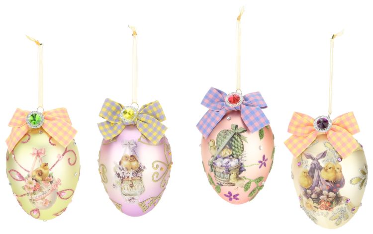 Easter chicks ornament box of 4, Easter Eggs