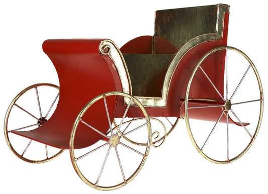 Red Carriage 23 X 17.5'' - Buggy, Sleigh