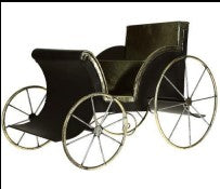 Black Carriage 23 X 17.5'' - Buggy, Sleigh